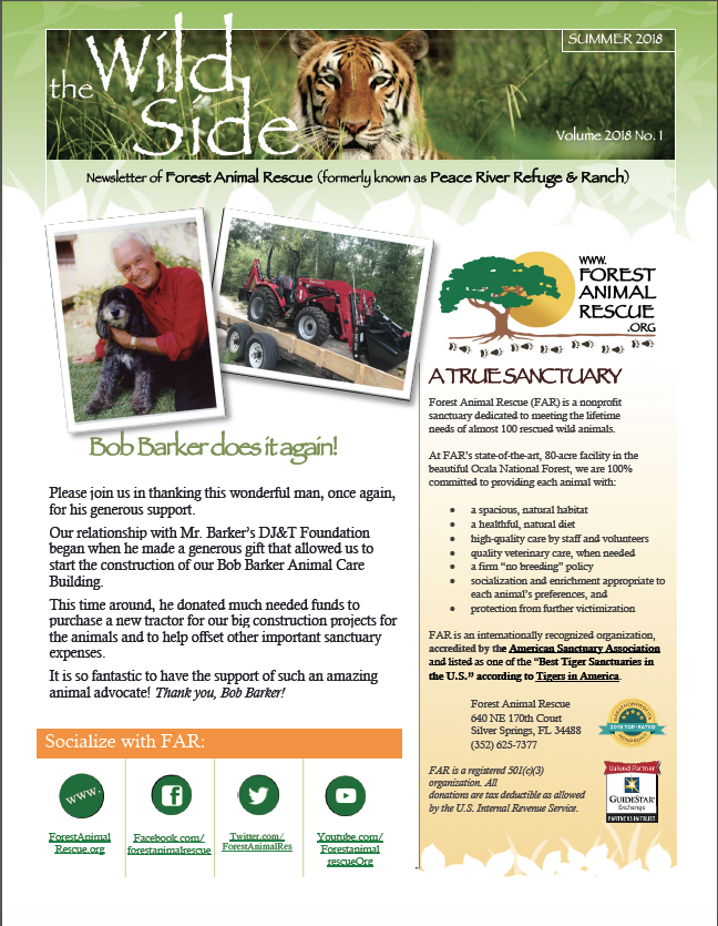 Did you receive our newsletter? – Forest Animal Rescue